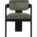 Meridian Sacha Green Velvet Dining Chair IMAGE 3