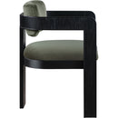 Meridian Sacha Green Velvet Dining Chair IMAGE 4