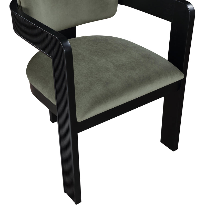 Meridian Sacha Green Velvet Dining Chair IMAGE 7