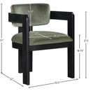 Meridian Sacha Green Velvet Dining Chair IMAGE 8