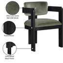 Meridian Sacha Green Velvet Dining Chair IMAGE 9