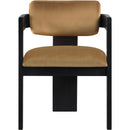 Meridian Sacha Saddle Velvet Dining Chair IMAGE 3