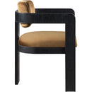 Meridian Sacha Saddle Velvet Dining Chair IMAGE 4
