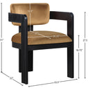 Meridian Sacha Saddle Velvet Dining Chair IMAGE 8