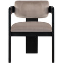 Meridian Sacha Taupe Velvet Dining Chair IMAGE 3