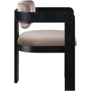 Meridian Sacha Taupe Velvet Dining Chair IMAGE 4
