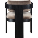 Meridian Sacha Taupe Velvet Dining Chair IMAGE 5