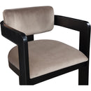 Meridian Sacha Taupe Velvet Dining Chair IMAGE 6