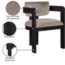 Meridian Sacha Taupe Velvet Dining Chair IMAGE 9