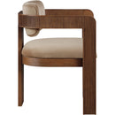 Meridian Sacha Beige Velvet Dining Chair IMAGE 4