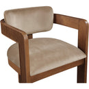 Meridian Sacha Beige Velvet Dining Chair IMAGE 6