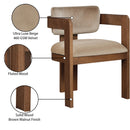 Meridian Sacha Beige Velvet Dining Chair IMAGE 9