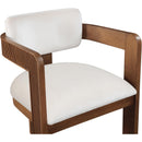 Meridian Sacha Cream Velvet Dining Chair IMAGE 6