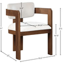 Meridian Sacha Cream Velvet Dining Chair IMAGE 8