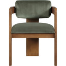 Meridian Sacha Green Velvet Dining Chair IMAGE 3
