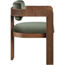 Meridian Sacha Green Velvet Dining Chair IMAGE 4