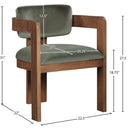 Meridian Sacha Green Velvet Dining Chair IMAGE 8