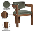 Meridian Sacha Green Velvet Dining Chair IMAGE 9