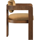 Meridian Sacha Saddle Velvet Dining Chair IMAGE 4