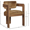 Meridian Sacha Saddle Velvet Dining Chair IMAGE 8