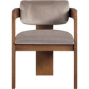 Meridian Sacha Taupe Velvet Dining Chair IMAGE 3
