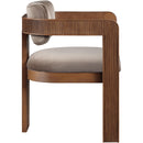 Meridian Sacha Taupe Velvet Dining Chair IMAGE 4