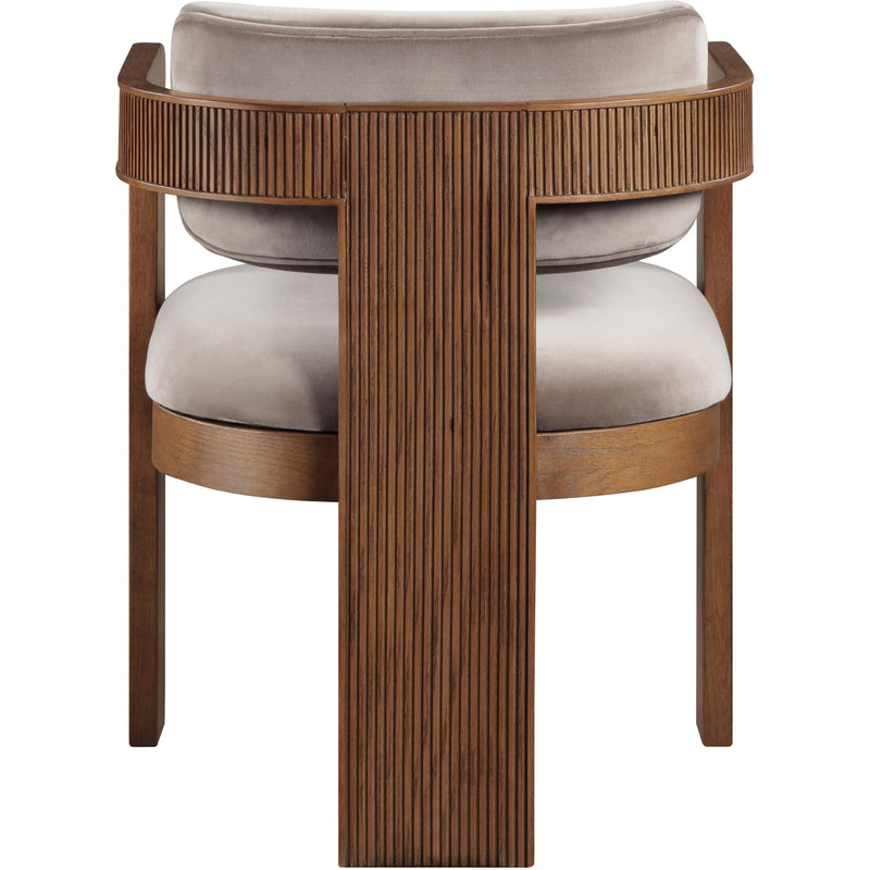 Meridian Sacha Taupe Velvet Dining Chair IMAGE 5