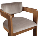Meridian Sacha Taupe Velvet Dining Chair IMAGE 6