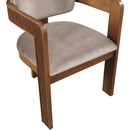 Meridian Sacha Taupe Velvet Dining Chair IMAGE 7
