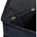 Meridian Trivoli Black Velvet Ottoman/Stool IMAGE 7