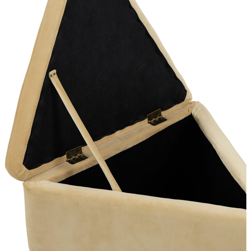 Meridian Trivoli Camel Velvet Ottoman/Stool IMAGE 7