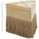 Meridian Trivoli Camel Velvet Ottoman/Stool IMAGE 8