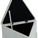 Meridian Trivoli Cream Velvet Ottoman/Stool IMAGE 7