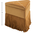 Meridian Trivoli Saddle Velvet Ottoman/Stool IMAGE 8