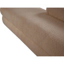 Meridian Kennedy Beige Faux Shearling Teddy Fabric Bench IMAGE 11