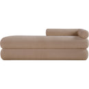Meridian Kennedy Beige Faux Shearling Teddy Fabric Bench IMAGE 3