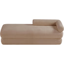 Meridian Kennedy Beige Faux Shearling Teddy Fabric Bench IMAGE 6