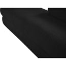 Meridian Kennedy Black Faux Shearling Teddy Fabric Bench IMAGE 11