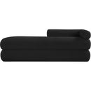 Meridian Kennedy Black Faux Shearling Teddy Fabric Bench IMAGE 3