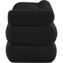 Meridian Kennedy Black Faux Shearling Teddy Fabric Bench IMAGE 4