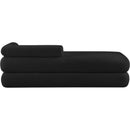 Meridian Kennedy Black Faux Shearling Teddy Fabric Bench IMAGE 5