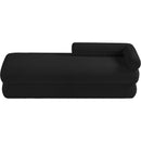 Meridian Kennedy Black Faux Shearling Teddy Fabric Bench IMAGE 6