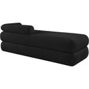 Meridian Kennedy Black Faux Shearling Teddy Fabric Bench IMAGE 7