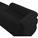 Meridian Kennedy Black Faux Shearling Teddy Fabric Bench IMAGE 9
