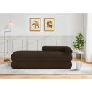 Meridian Kennedy Brown Faux Shearling Teddy Fabric Bench IMAGE 2