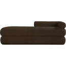 Meridian Kennedy Brown Faux Shearling Teddy Fabric Bench IMAGE 3
