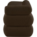 Meridian Kennedy Brown Faux Shearling Teddy Fabric Bench IMAGE 4