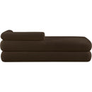 Meridian Kennedy Brown Faux Shearling Teddy Fabric Bench IMAGE 5