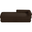 Meridian Kennedy Brown Faux Shearling Teddy Fabric Bench IMAGE 6