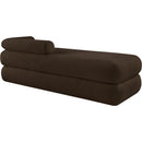 Meridian Kennedy Brown Faux Shearling Teddy Fabric Bench IMAGE 7